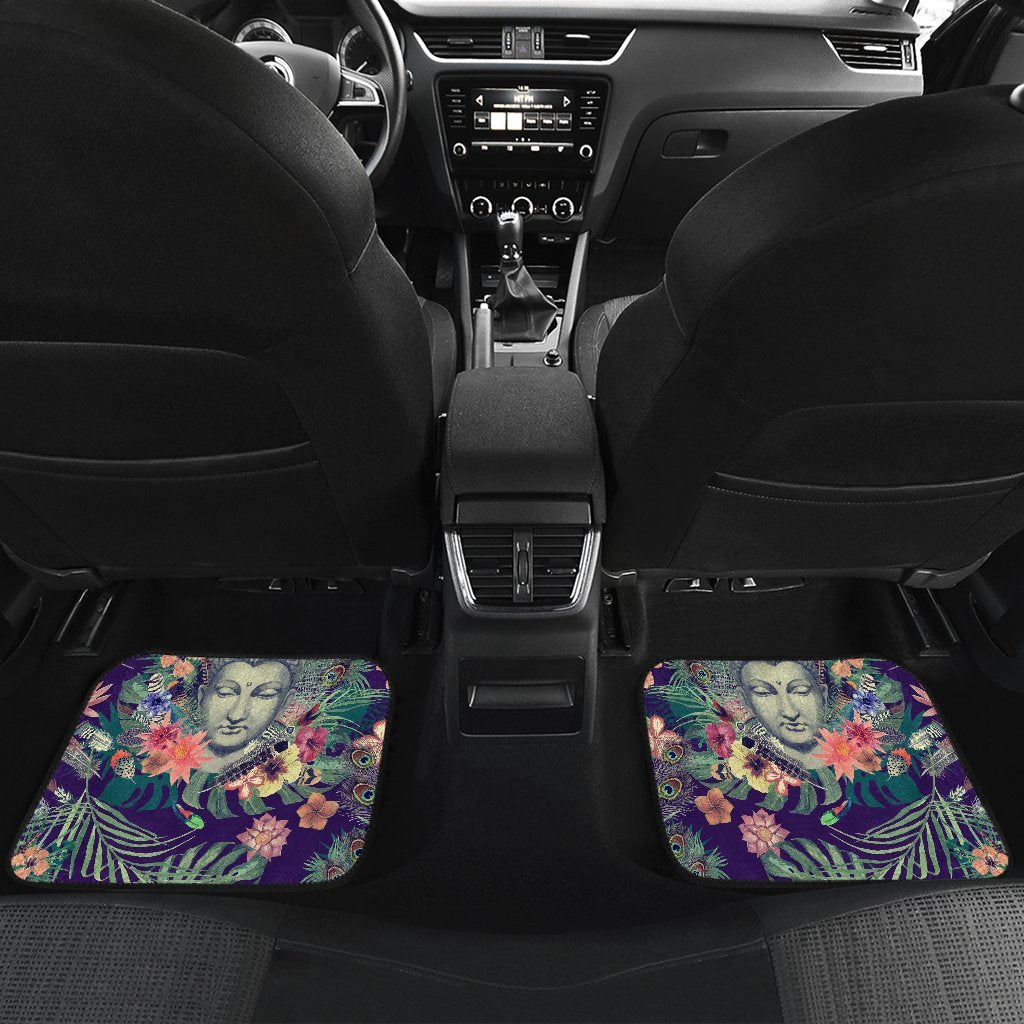 Tropical Buddha Print Front And Back Car Floor Mats, Front Car Mat SO0282