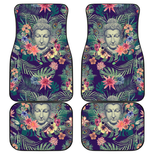 Tropical Buddha Print Front And Back Car Floor Mats, Front Car Mat SO0282