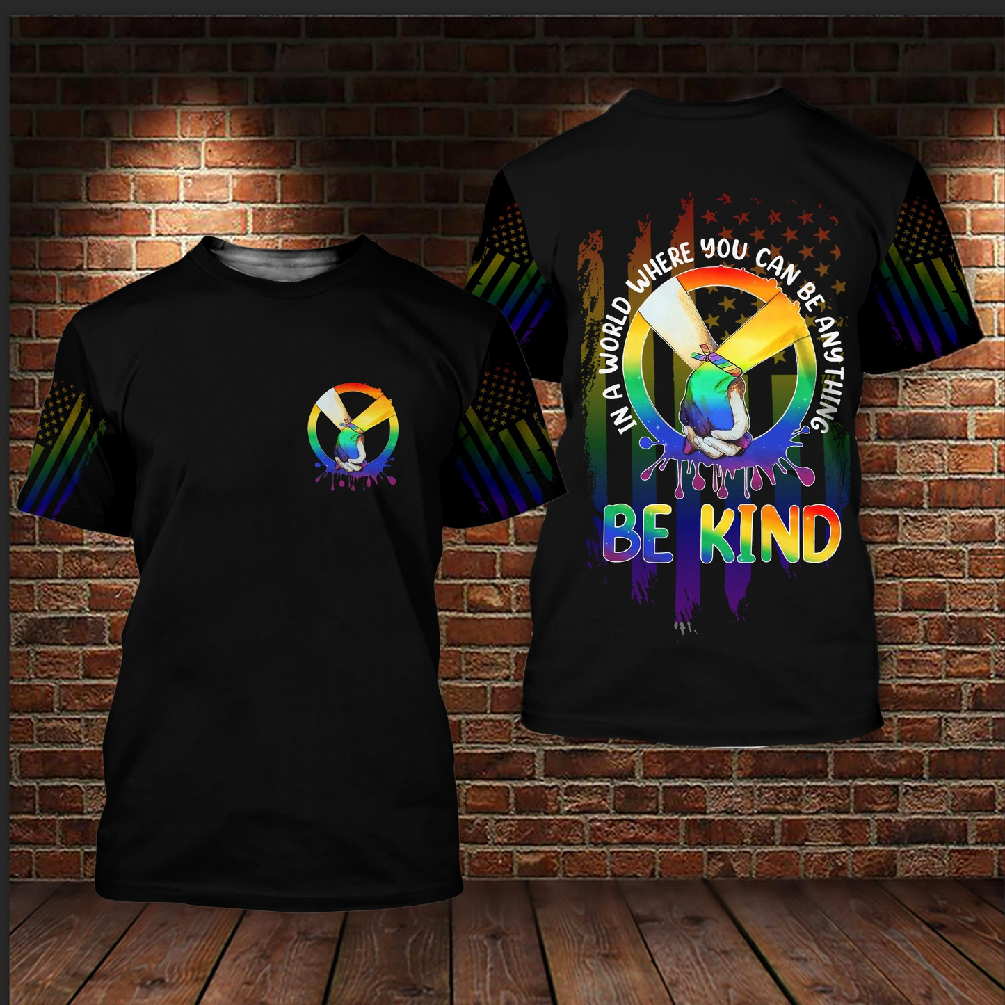 Bisexual Pride Shirt, In A World Where You Can Be Anything Be Kind, Gift For LGBT Pride Month LO0727