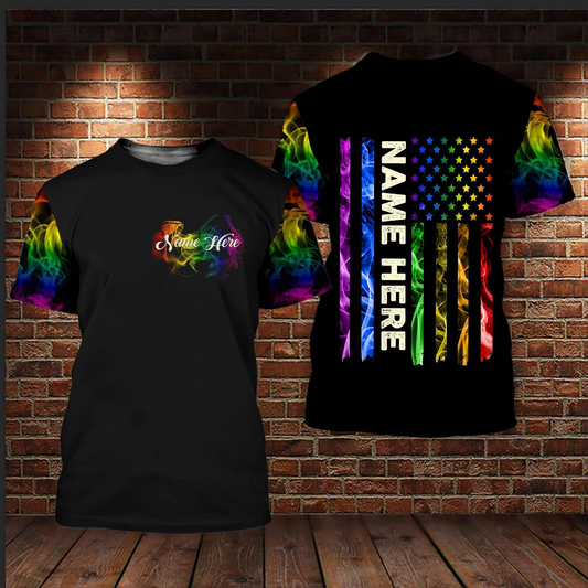 Personalized LGBTQ Shirts Pride Smoke Pattern For LGBT Pride Month, Gaymer Shirt LO0761