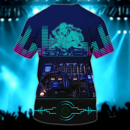 Personalized Disc Jockey 3D Shirt, Dj Man Is Playing Custom Full Print Shirts, Birthday Present To Dj Music Lover TO0039