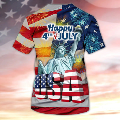 4Th Of July Independence Day Strong American 3D All Over Printed T Shirt TO0148