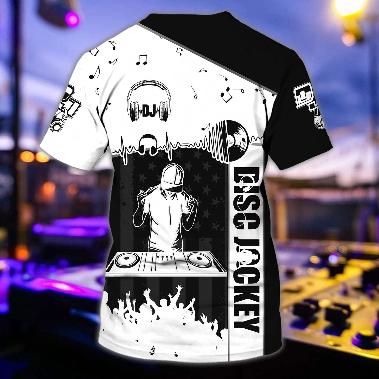 Skull Disc Jockey 3D Full Print Shirt, I Love Dj Shirt, To My Love Dj Boyfriend Gifts, Deejay Shirts TO0030