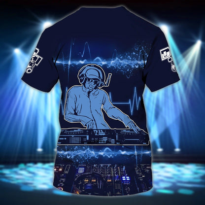 Personalized Dj Girl Tshirt 3D, Dj Woman Shirt, Born To Dj Forced To Work Shirt For Girlfriend Dj Musican Lover TO0044