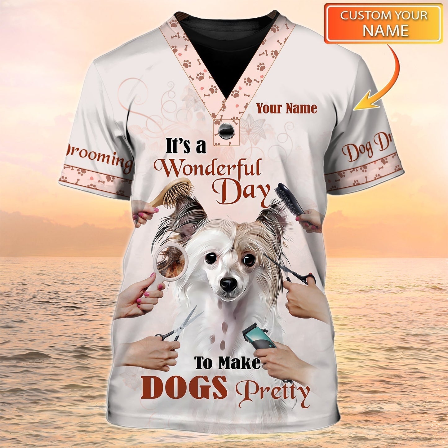 Personalized Dog Groomer Shirt Dog Grooming 3D All Over Printed Tshirt For Pet Groomer Gift To A Groomer TO1232