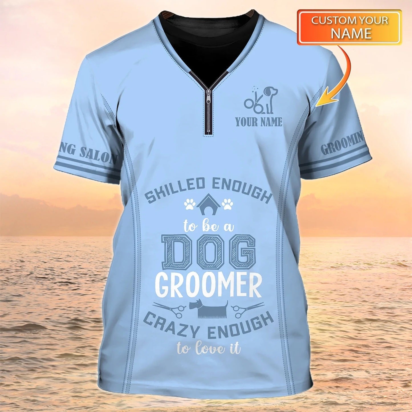 Custom Dog Groomer Shirt Skilled Enough To Be A Dog Groomer Grooming Salon Gift TO1366