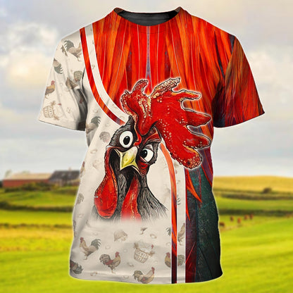 3D Farmer Shirt For Chicken Lover Rooster Full Print Shirts Farmer Gifts TO1917