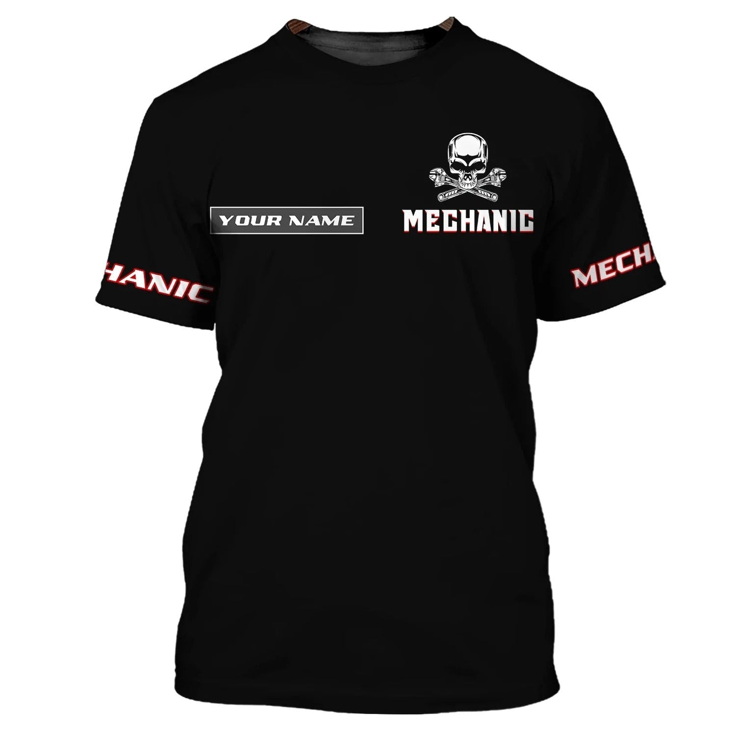 Custom 3D T Shirt For Mechanic Men, I'm A Mechanic I Can't Fix Stupid, Skull Mechanical Tshirt, Mechanic Husband Gift TO2600