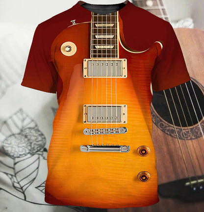 3D All Over Print Electric Guitar T Shirt, Guitar Lover 3D Hoodie Shirts, Gift For Guitar Men Woman TO0188