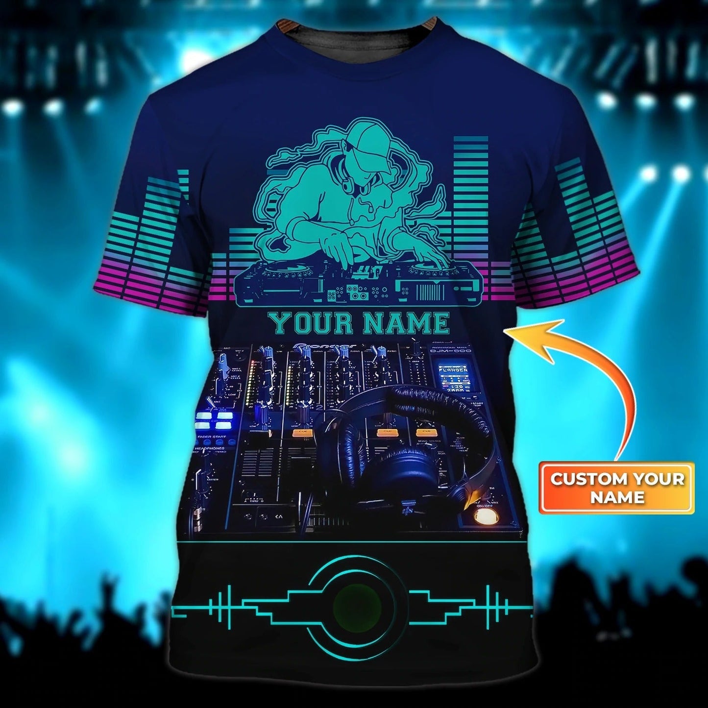 Personalized Disc Jockey 3D Shirt, Dj Man Is Playing Custom Full Print Shirts, Birthday Present To Dj Music Lover TO0039