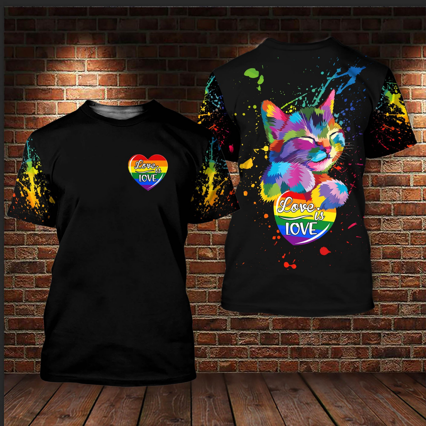 LGBT Pride Shirt For Cat Lover, Cat Love Is Love, Gift For Pride Month LO0716