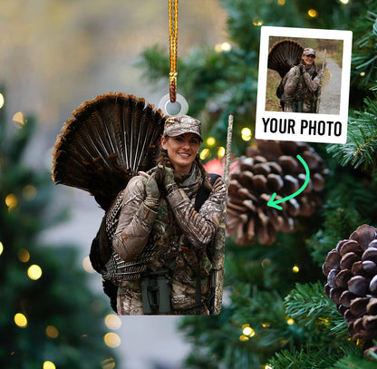 Personalized Photo Acrylic Ornament – Gift For Turkey Hunting Lover OO1615