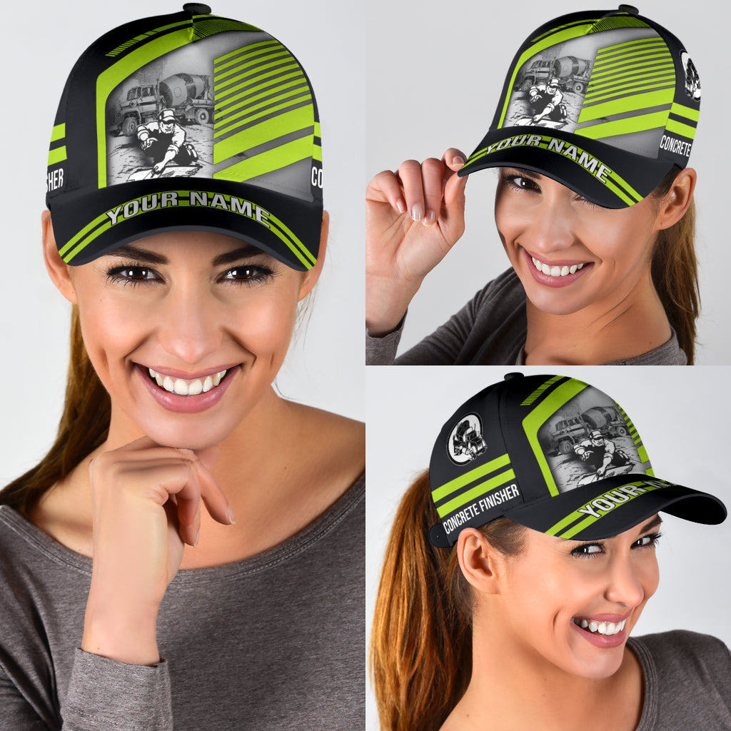 Personalized Concrete Finisher With Poured Concrete Classic Hat Baseball Cap For Men And Women, Concrete Cap Hat CO0462