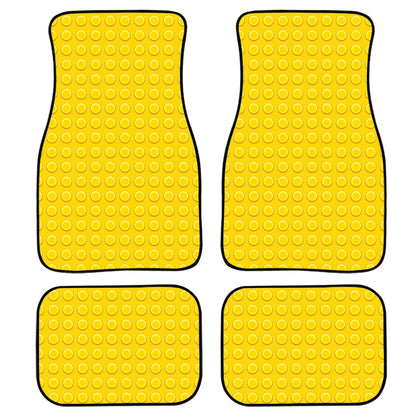 Yellow Plastic Building Blocks Print Front And Back Car Floor Mats, Front Car Mat SO0283