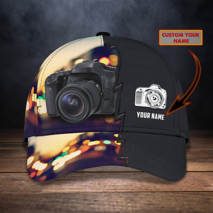 3D Classic Cap Camera9 Personalized Name Cap Lasfour CA1791