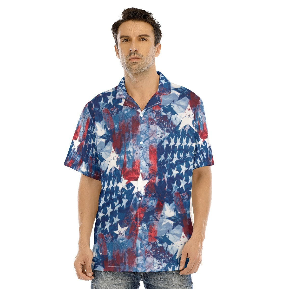 Hawaiian Camp Collar Short Sleeve Button-Down Shirt USA, Hawaiian Shirt For Unisex HO4968