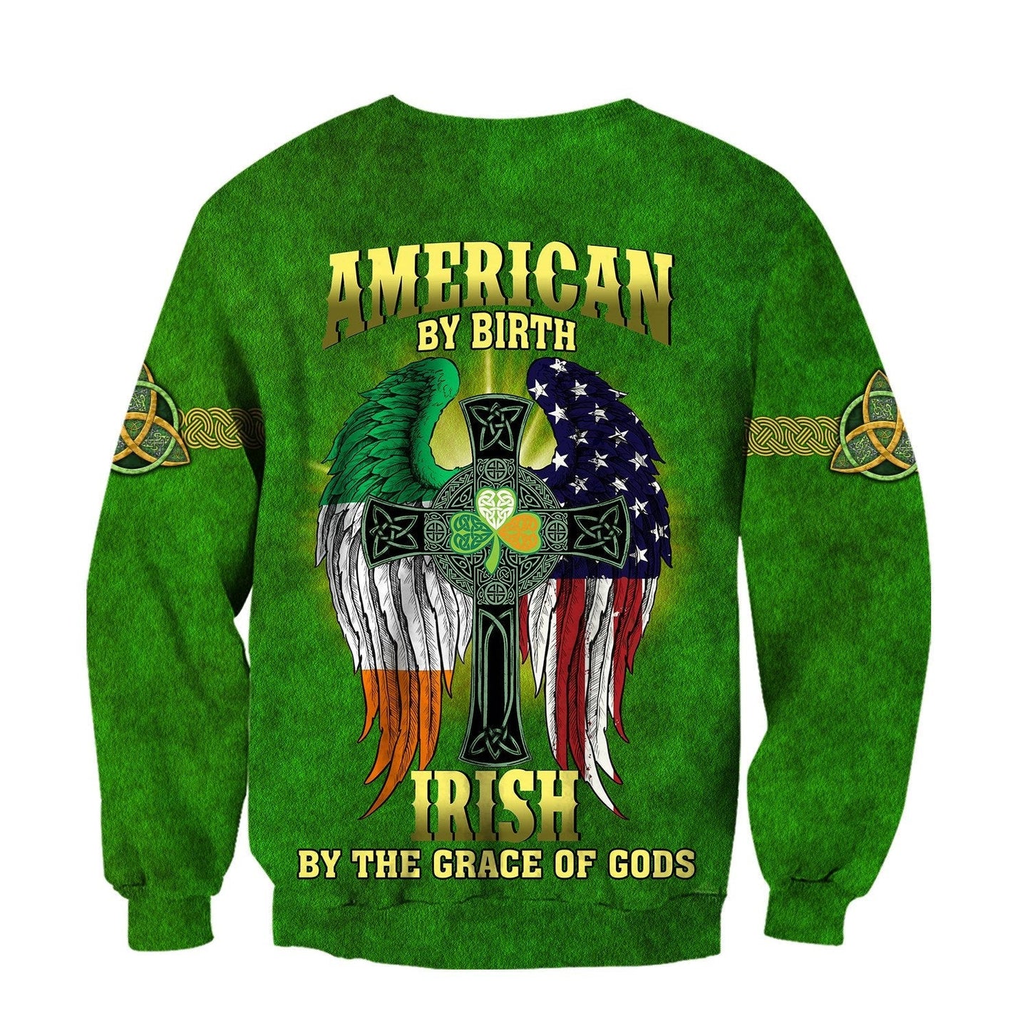 Irish Blessing Celtic Cross Wing Ireland and USA Shirt, Irish Gift, Happy St. Patrick's Day Shirt PO0266