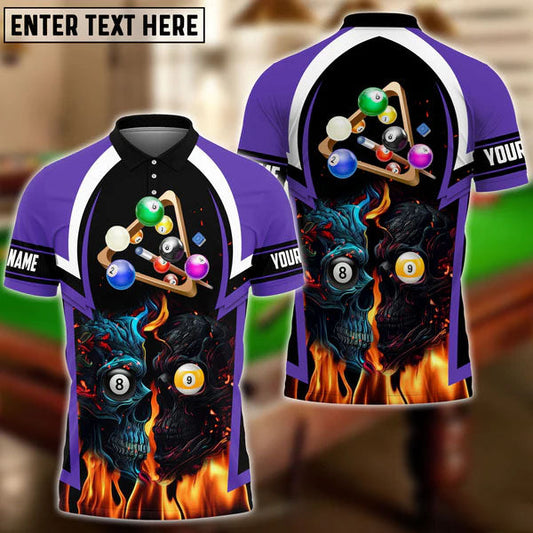 Lasfour Billiards Skull Customized Name 3D Shirt BIA0730