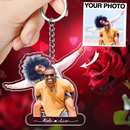 Personalized Couple Keychain, Custom Photo Keychain Gift for him and Her Acrylic Keychain KO0046