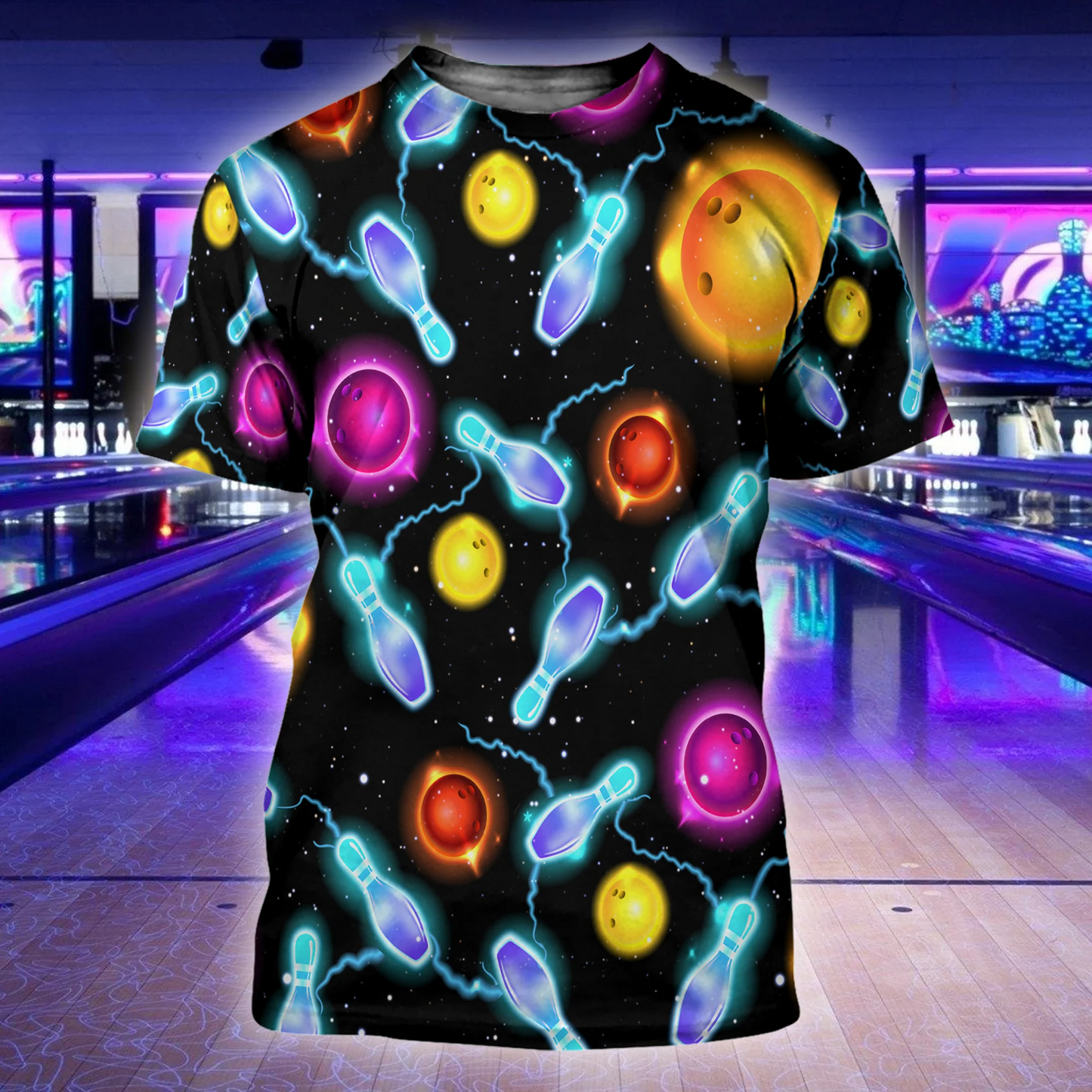 Custom 3D Bowling Tshirts For Men Women BOT0045