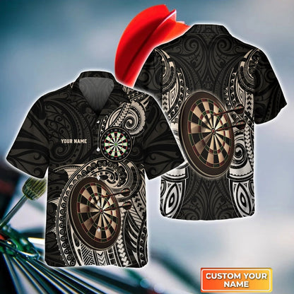 Brown Tattoo Darts Hawaiian Shirt, Darts Hawaiian shirt for men, gift For Dart Team Player HO0323