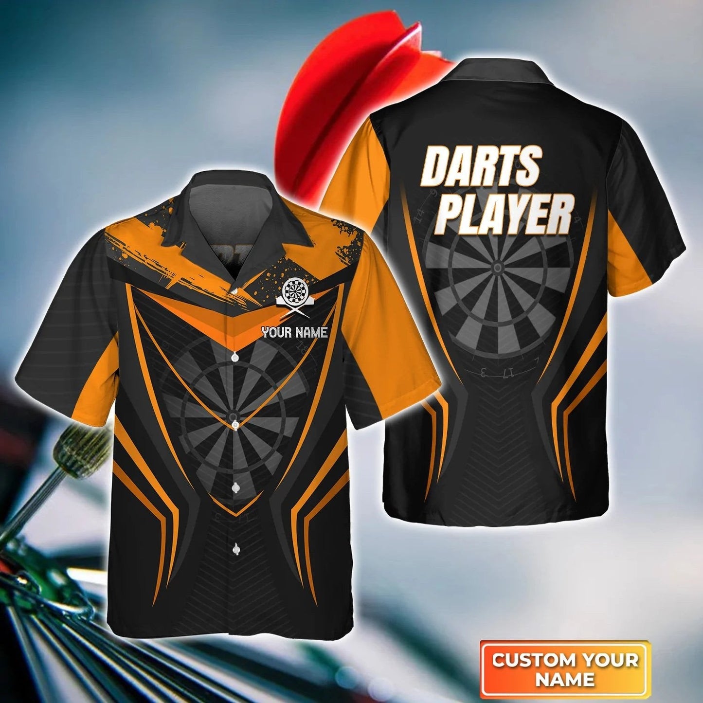 Happiness Is A Tight Three Some Personalized Name 3D Hawaiian Shirt For Darts Player HO4190