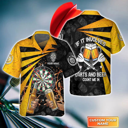 This Is My Dart Playing Trash Talking Beer Drinking Personalized Name 3D Hawaiian Shirt For Darts Player HO0019