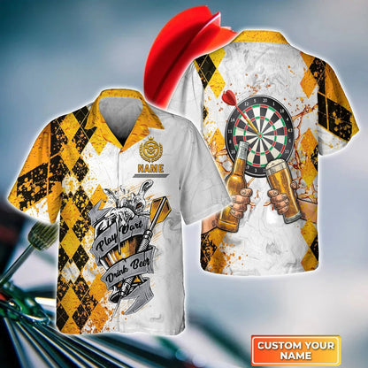 This Is My Dart Playing Trash Talking Beer Drinking Personalized Name 3D Hawaiian Shirt For Darts Player HO0019