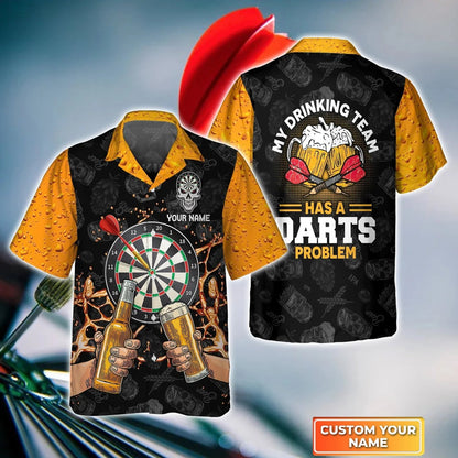 This Is My Dart Playing Trash Talking Beer Drinking Personalized Name 3D Hawaiian Shirt For Darts Player HO0019