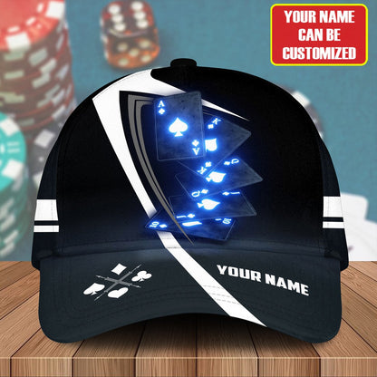 Pocker 3D All Over Printed Classic Cap, Personalized Name Poker Hat, Gift For Pocker CO0183