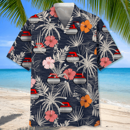 Curling Hawaiian Nature Hawaiian Shirt, 3D Printed Curling Sport Hawaii Shirt HO3717