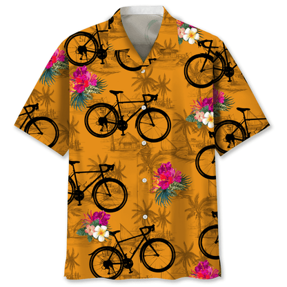 Cycling Flower Tropical Hawaiian Shirt, Best Shirt for Cycling Men Women HO3713