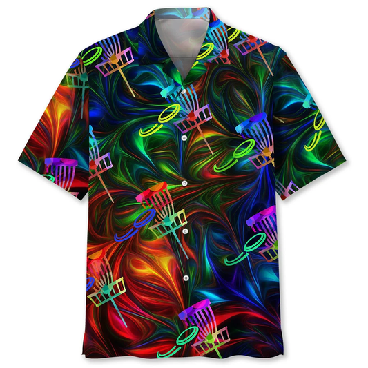 Disc Golf Colorful Hawaiian Shirt, Idea Gift for Disc Golf Lover HO0293