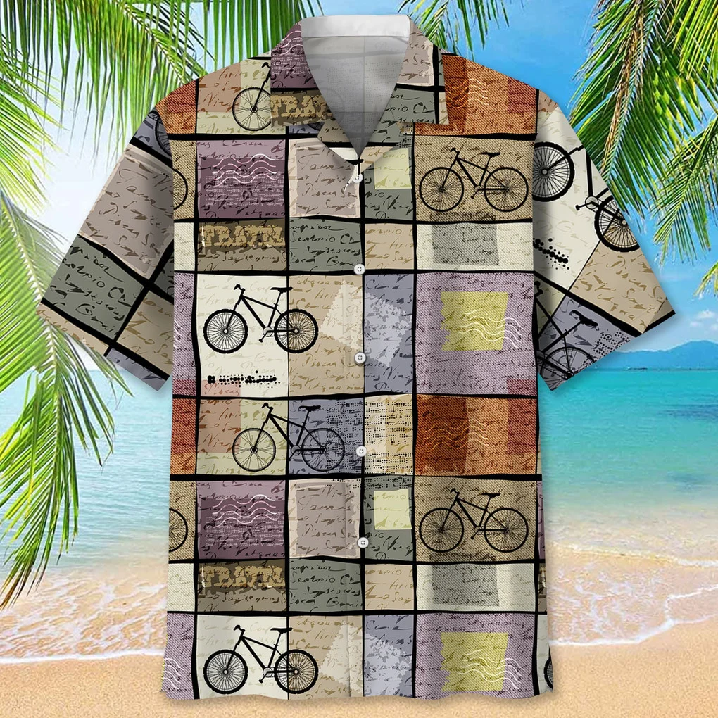 Cycling Retro Travel Hawaiian Shirt HO3711