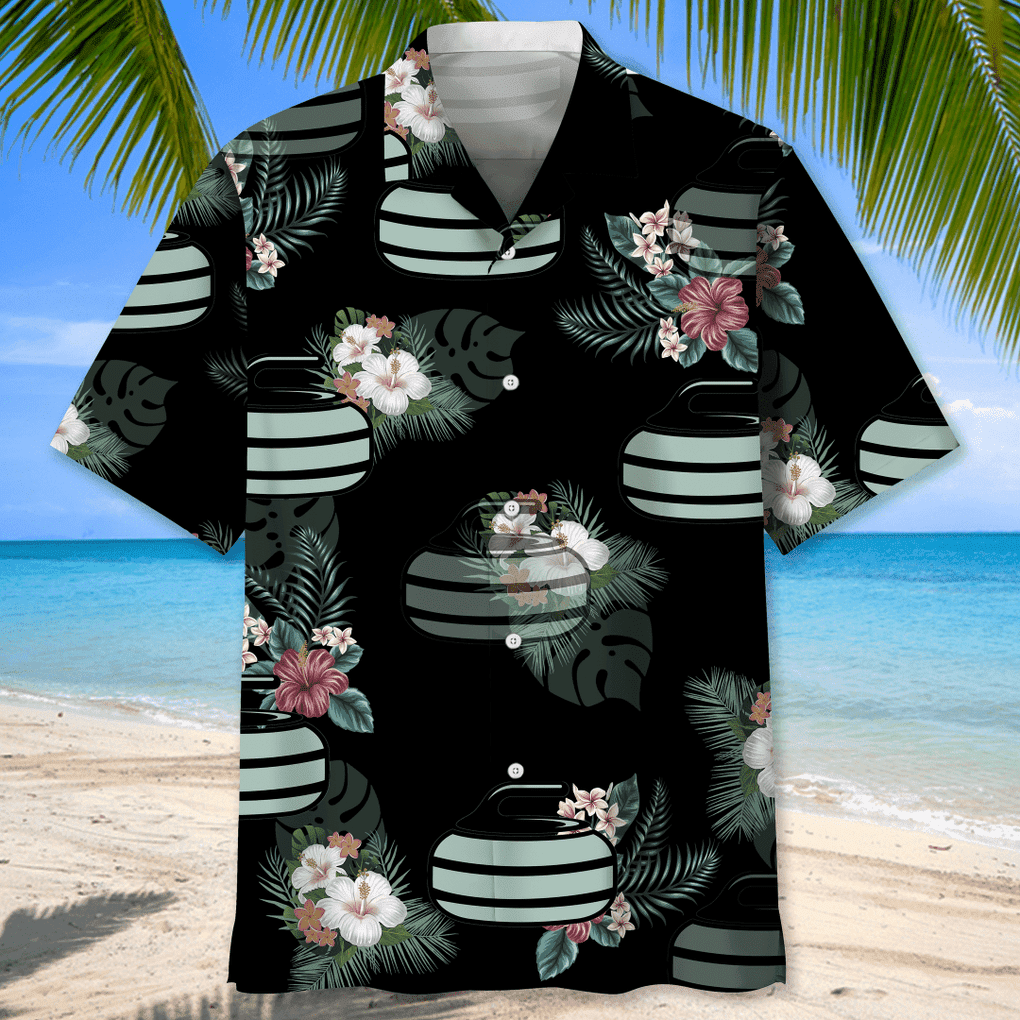 Curling Hawaiian Nature Hawaiian Shirt, 3D Printed Curling Sport Hawaii Shirt HO3717