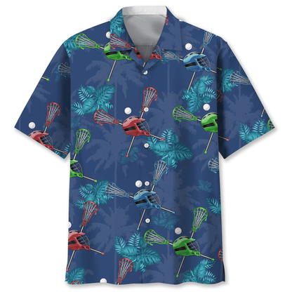 Lacrosse Sticks Hawaiian Shirt, Unisex Summer Beach Casual Short Sleeve Summer Vacation Beach Shirts HO1361