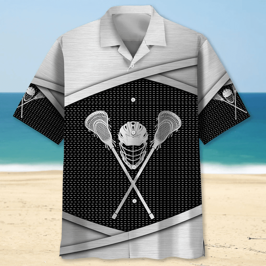 Lacrosse Mesh Pattern Seamless Hawaiian Shirt HO1310