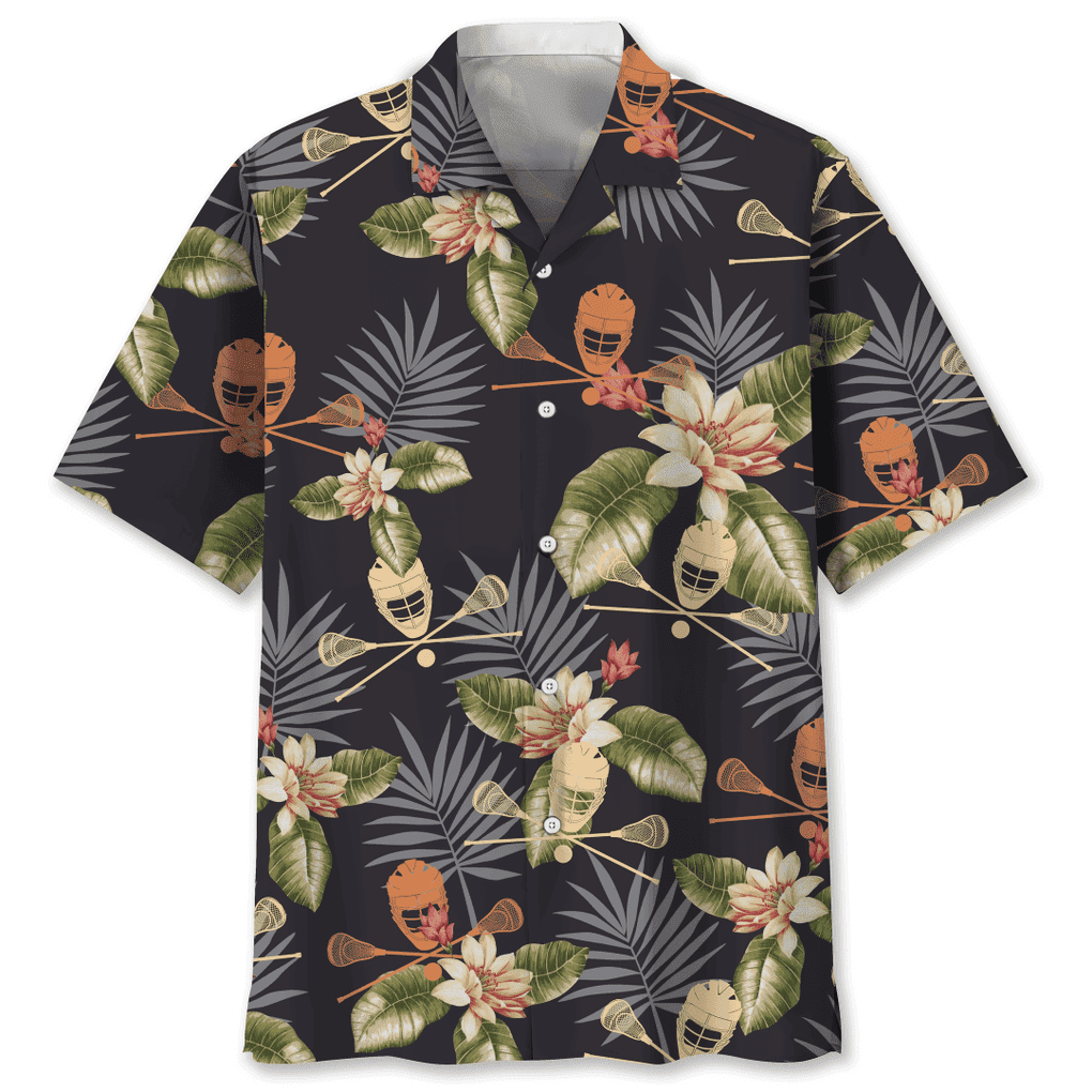 Lacrosse Sticks Hawaiian Shirt, Unisex Summer Beach Casual Short Sleeve Summer Vacation Beach Shirts HO1361