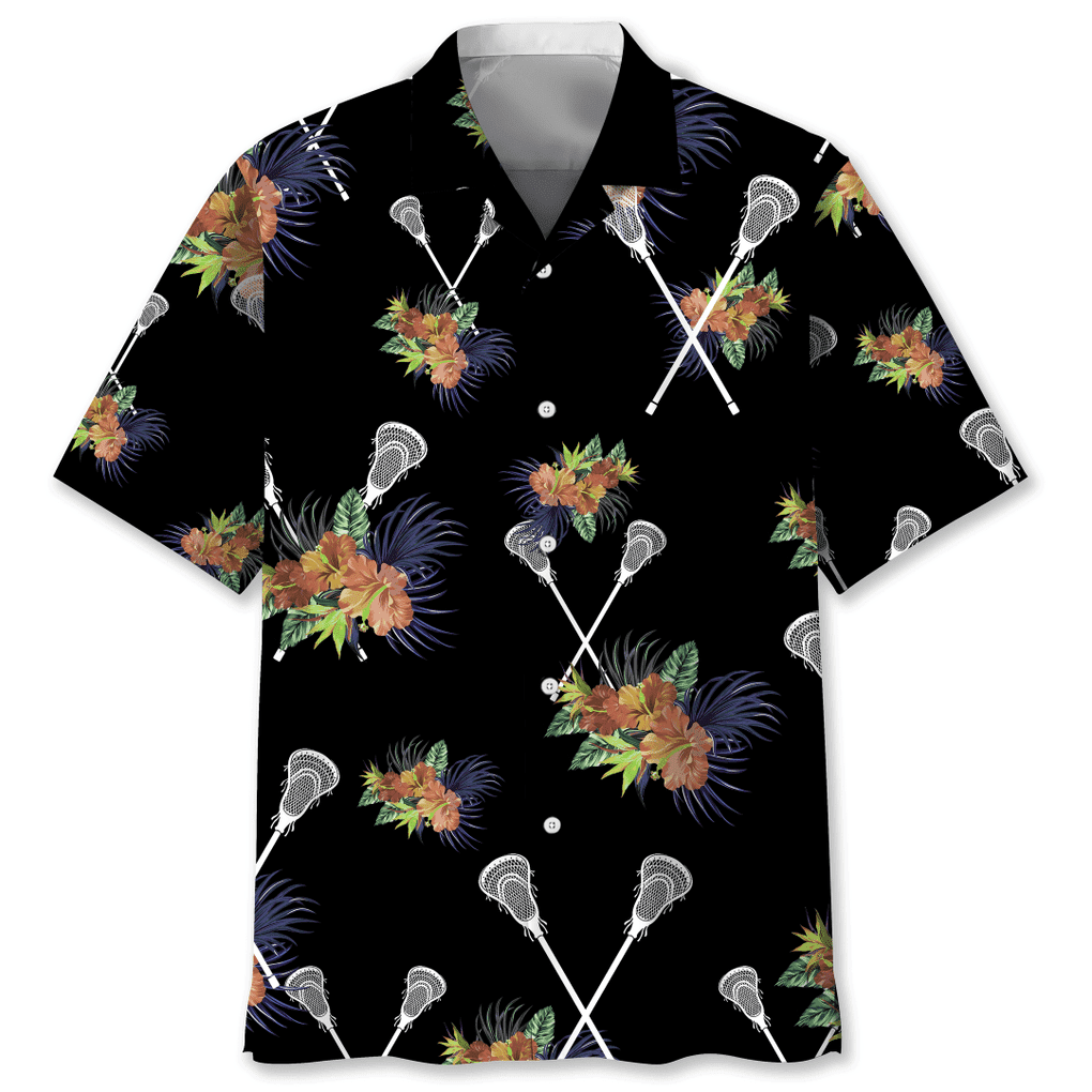 Lacrosse Sticks Hawaiian Shirt, Unisex Summer Beach Casual Short Sleeve Summer Vacation Beach Shirts HO1361