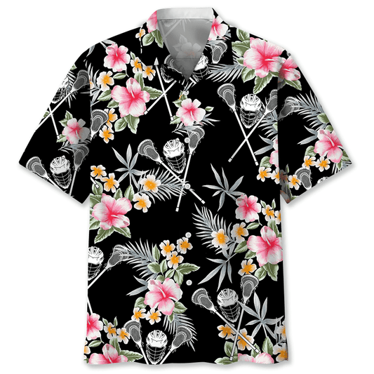 Lacrosse Flower Hawaiian Shirt, Gifts For Lacrosse Players HO3700