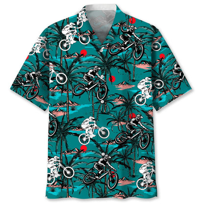 Mountain Bike Tropical Pink Hawaiian Shirt, Gift for Men Women Love Bike HO0502