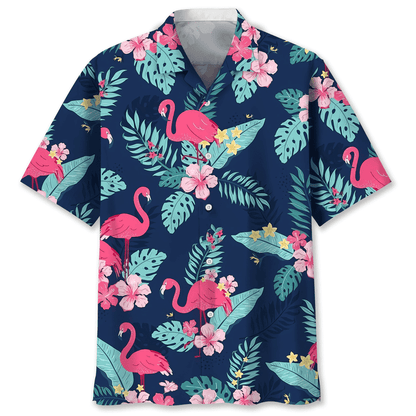 3D All Over Print Flamingo Hawaiian Shirt, Hawaii Beach Aloha Shirt for Men, Flamingo Shirt HO3736