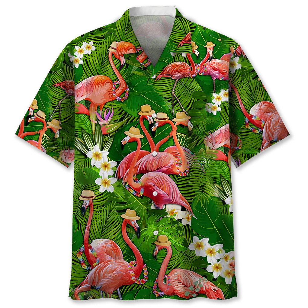 3D All Over Print Flamingo Hawaiian Shirt, Hawaii Beach Aloha Shirt for Men, Flamingo Shirt HO3736