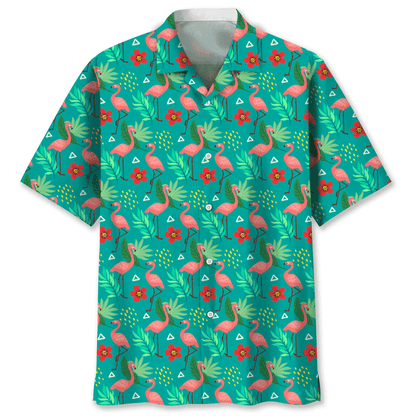 3D All Over Print Flamingo Hawaiian Shirt, Hawaii Beach Aloha Shirt for Men, Flamingo Shirt HO3736