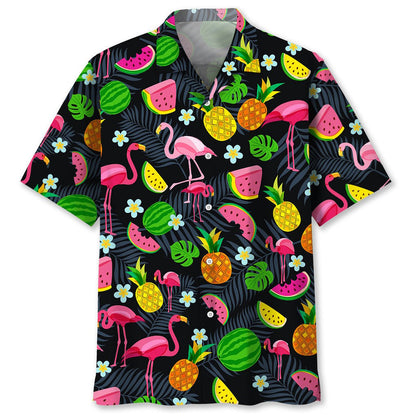 3D All Over Print Flamingo Hawaiian Shirt, Hawaii Beach Aloha Shirt for Men, Flamingo Shirt HO3736