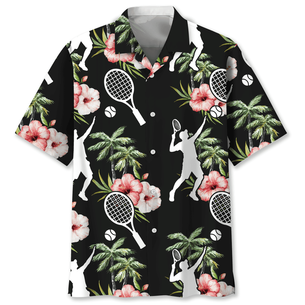 Tennis Blue Nature Hawaiian Shirt, Tennis Summer Shirt, Tennis Player Summer Party Shirt, Tennis Lovers Shirt Gift HO0153