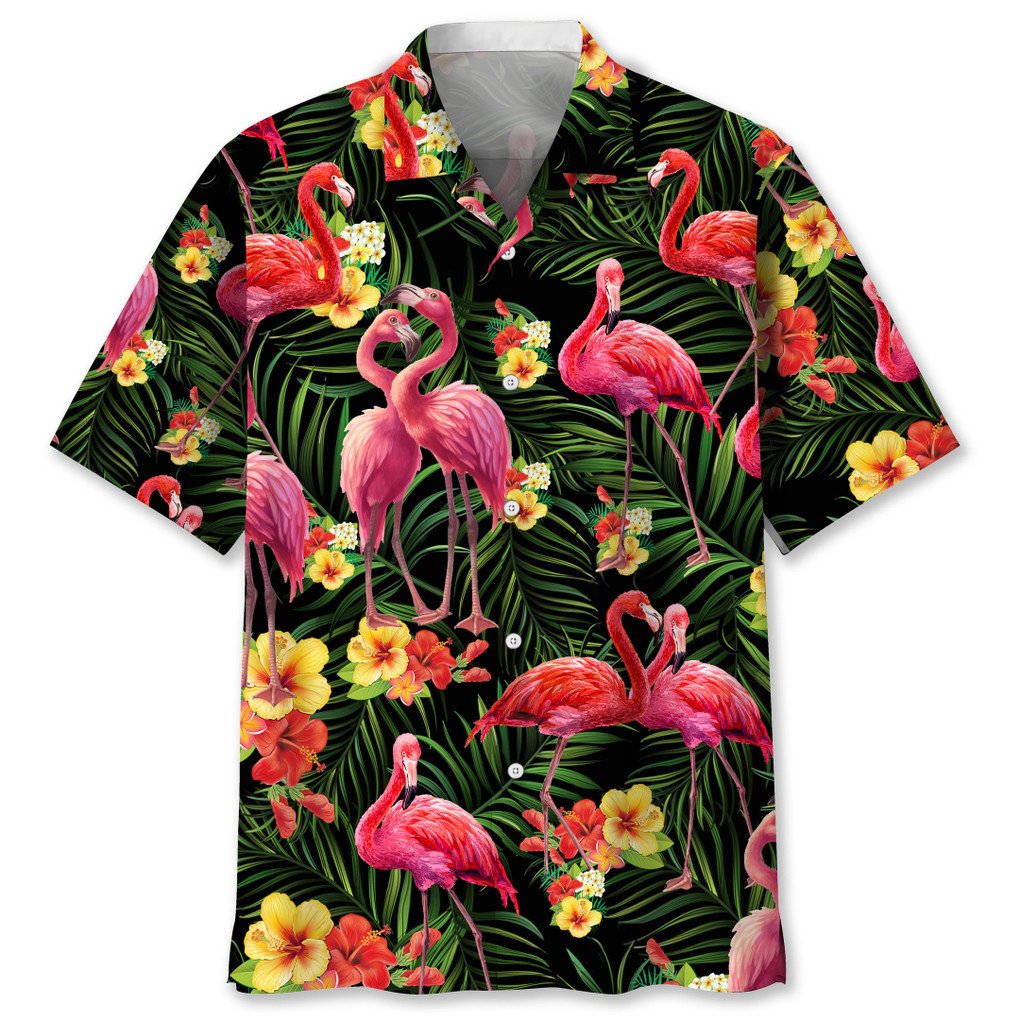 3D All Over Print Flamingo Hawaiian Shirt, Hawaii Beach Aloha Shirt for Men, Flamingo Shirt HO3736