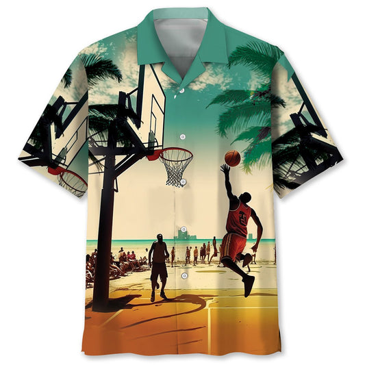 Basketball Beach Hawaiian Shirt, Idea Shirt for Team Basketball Hawaii Beach Shirt HO3723