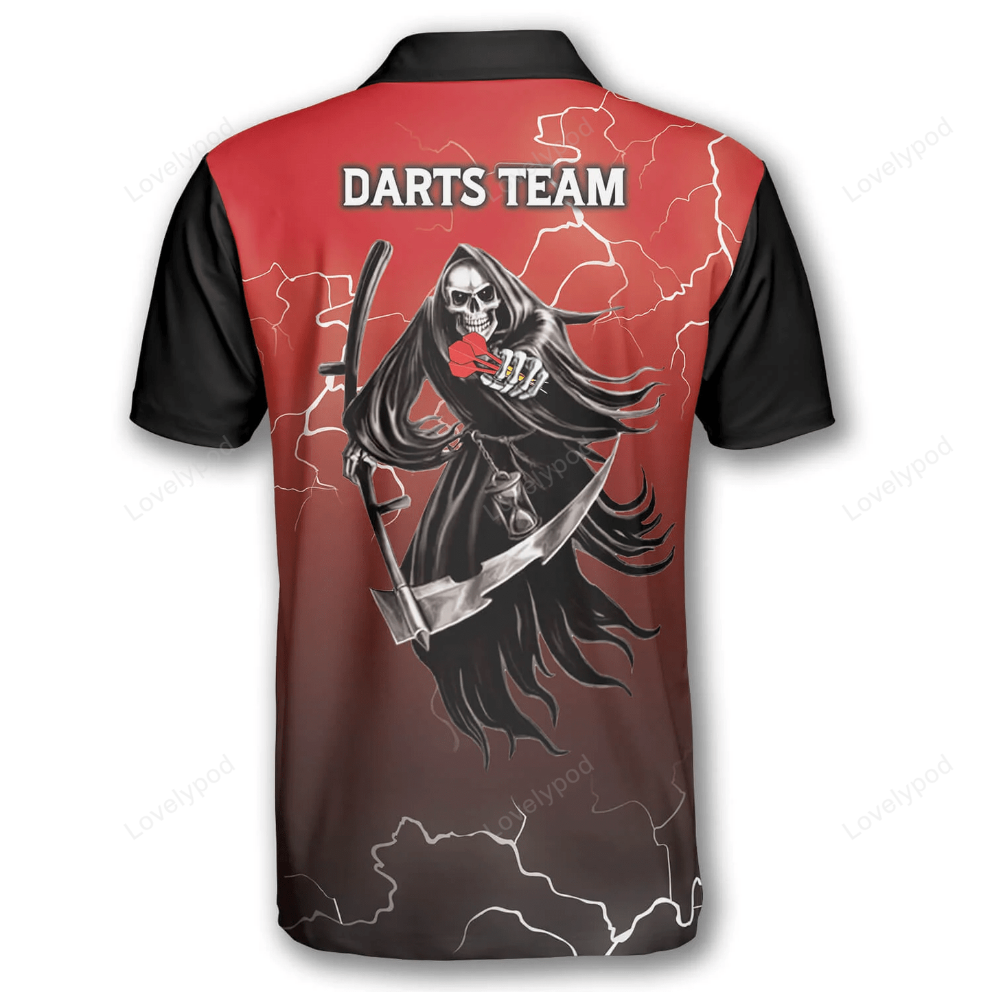 Lasfour Skull Lightning Fantasy Darts Personalized Name And Team Name 3D Shirt DMA0191