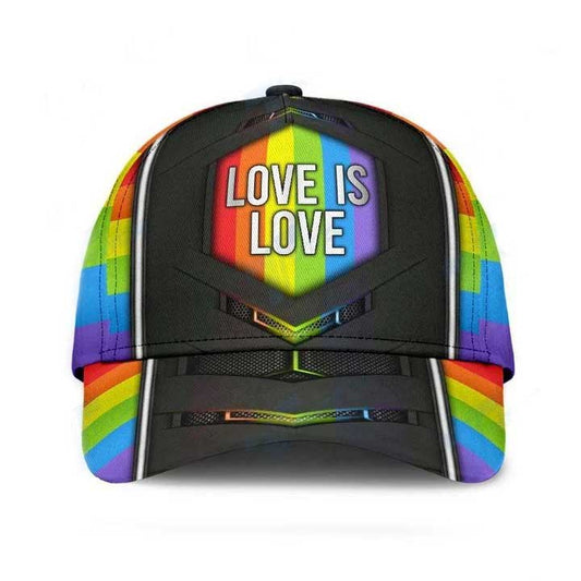 Lgbt Accessories 3D Cap Rainbow Love Is Love, Gift To Gay Husband CO0220